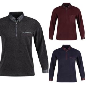 [럭스골프]럭스 골프 남성 플리스 긴팔 카라 골프셔츠 JP2A422