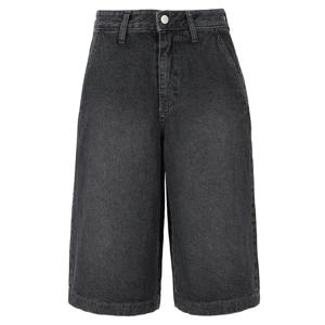 [에이비에프지]빈티지 워싱 포이인트 5부 데님 와이드 반바지 APZ2QE32D