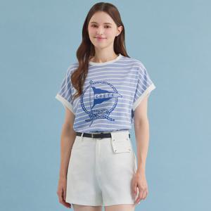 [포커스]단배색 줄지 마린 티셔츠 PBBF5M1TS6990