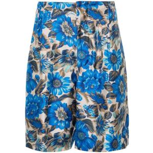 25 FW 모스키노 플로럴 프린트 실크 쇼츠 03642057 TP432267071