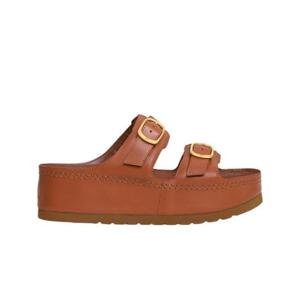 셀린느 폴리 웨지 뮬 카프스킨 탄 364293767C-04LU