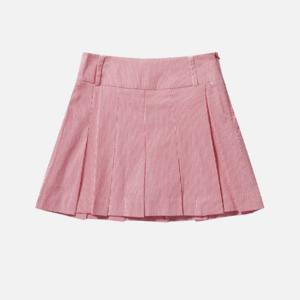 윌슨반바지 JQS W242002GSK43-RED 여성 스트라이프 시어서커 숏 스커트