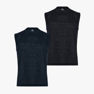 [PWX][A]Q225-3525-26 남성 메쉬 라운드넥 슬리브리스 티