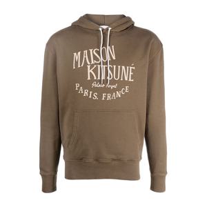 메종키츠네 파리 로얄 로고 후드티 카키 LM00707KM0001 P360