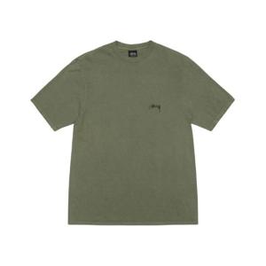 스투시 스무스 스탁 피그먼트 다이드 티셔츠 올리브 1905021