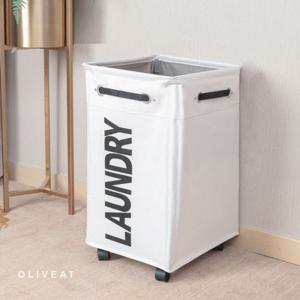올리브엣 이동식 빨래 바구니 패브릭 정리함 79L 48L 빨래바구니 정리함 보관함 수납함 바스켓 다용도바구