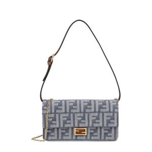 펜디 바게트 FF 자카드 체인 연결 지갑 8M0498AUT4 F1SXQ TP941504907