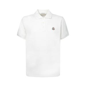 몽클레어 로고 패치 폴로 티셔츠 화이트 8A00026 89A16 034