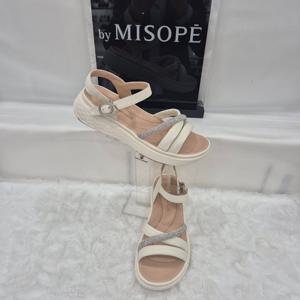 [미소페]By미소페 크로스 스트랩 큐빅 샌들 112HH424FH021 IVORY