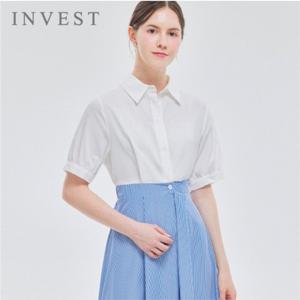 스트라이프 배색 카라 원피스_INI5M1OP3831