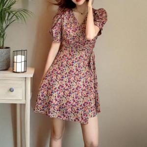 [써니 패션] 여름 해외여행 랩 미니 원피스 바캉스룩