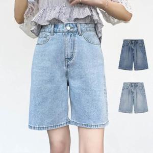 [써니 패션]  여성 5부 여름 데님 편한 청반바지 팬츠