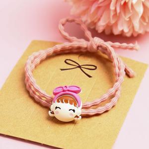 리본소녀 로즈핑크 머리끈 헤어밴드