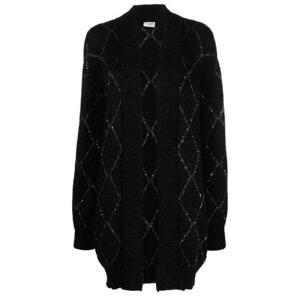 생로랑 메탈릭 디테일 가디건 코트 717822Y75UK