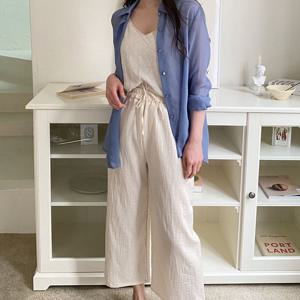 빅사이즈 F006838_밴딩 치마통 큐롯바지 와이드팬츠