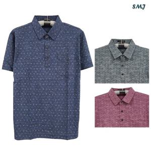 [에스엠진]SMJ1832 남자 반팔 카라 티셔츠 중년 남성 반팔티