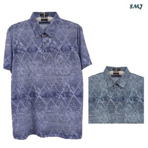 [에스엠진]SMJ1833 남자 반팔 카라 티셔츠 중년 남성 반팔티