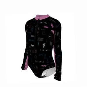 [나이키 스윔]아동래쉬가드 여아동 하프집업 멀티로고 롱슬리브 일체형NESSD736-001