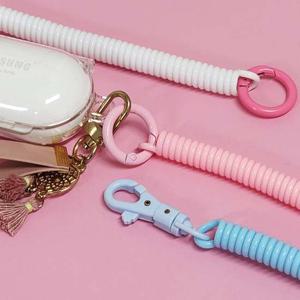 컬러 플라스틱 스프링 키 체인