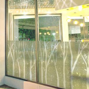 아트박스/꾸밈 ph116-빈티지프레임자작나무숲속_글라스시트지