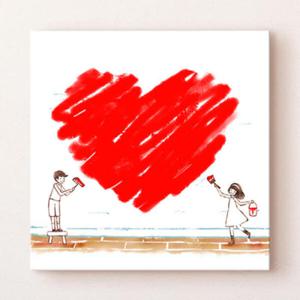 아트박스/꾸밈 ix318-사랑이야기_파스텔_노프레임액자