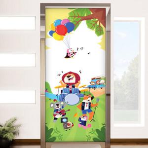 아트박스/꾸밈 ip566-숲속의뮤직페스티벌_현관문시트지