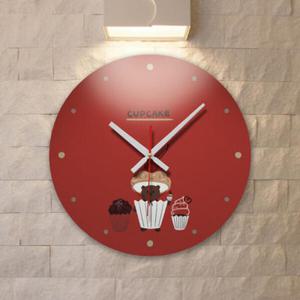아트박스/꾸밈 ib097-곰돌이컵케이크_인테리어벽시계