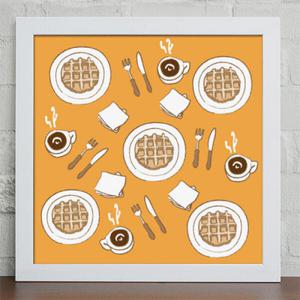 아트박스/꾸밈 iy516-와플앤커피_인테리어액자