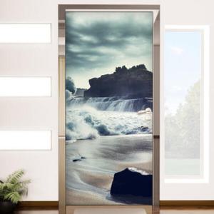 아트박스/꾸밈 cj494-비구름이지나가는바닷가_현관문시트지