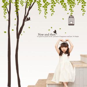 아트박스/꾸밈 ih581-자작나무가있는숲속의아침_포인트스티커