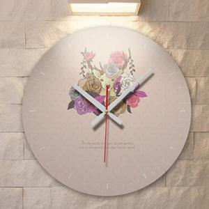 아트박스/꾸밈 cm460-빈티지꽃사슴_인테리어벽시계