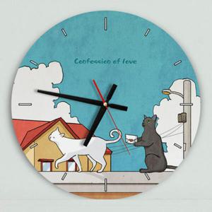 아트박스/꾸밈 ip607-고양이사랑고백_인테리어벽시계