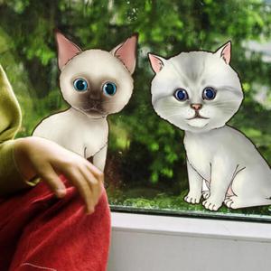 아트박스/꾸밈 ch082-고양이와놀자(실사)_그래픽스티커