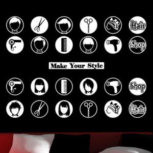 아트박스/꾸밈 is364-미용실아이콘원형_대형_포인트스티커