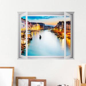 아트박스/꾸밈 cy703-베니스의강_창문그림액자(중형)_디자인시트
