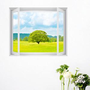 아트박스/꾸밈 cz159-힐링트리창문그림액자(중형)