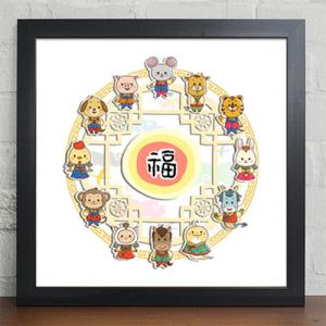 아트박스/꾸밈 iz172-12간지의새해인사_인테리어액자