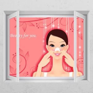아트박스/꾸밈 is209-Beauty for you_창문그림액자_뮤럴시트지