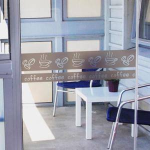 아트박스/꾸밈 ih233-커피패턴 글라스(컬러)_글라스시트지