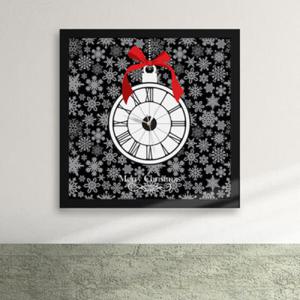 아트박스/꾸밈 cz073-밤하늘 눈 액자벽시계_디자인액자시계