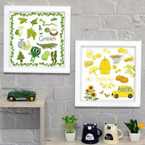 아트박스/꾸밈 cz087-더 칼라04그린앤옐로우_인테리어액자