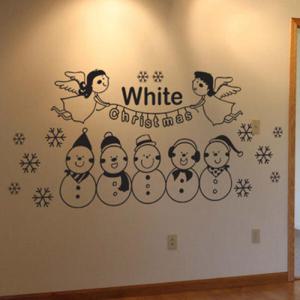 아트박스/꾸밈 ck878-천사와눈사람의소원_그래픽스티커