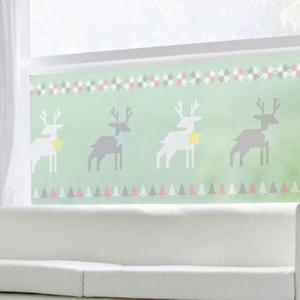 아트박스/꾸밈 ca695-루돌프의크리스마스패턴_글라스시트지