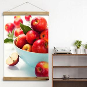 아트박스/꾸밈 ih992-우드스크롤_60CmX90Cm-이슬이맺힌사과