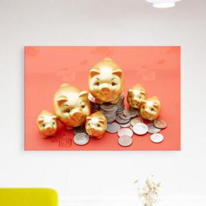 아트박스/꾸밈 cv253-복을부르는황금돼지_중형노프레임