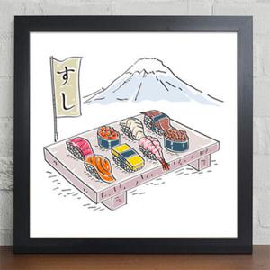 아트박스/꾸밈 iv126-일본초밥일러스트_인테리어액자