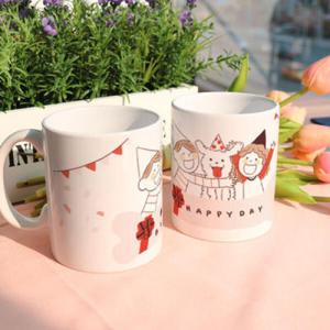 아트박스/꾸밈 tk155-디자인머그컵2p-해피해피데이