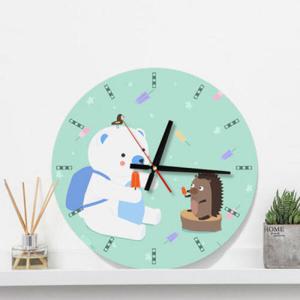 아트박스/꾸밈 ck653-아가곰의친구_인테리어벽시계