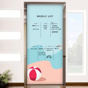 아트박스/꾸밈 cs456-칠판현관문시트지_비치볼