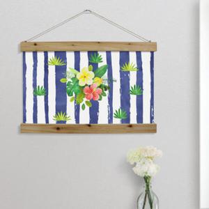 아트박스/꾸밈 cc392-우드스크롤_60CmX40Cm-줄무늬히비스커스